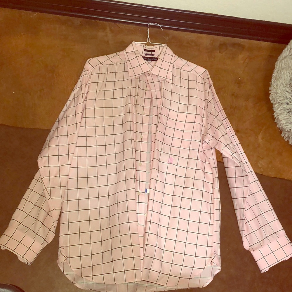 Tommy Hilfiger Pink Plaid Button Up Shirt Large